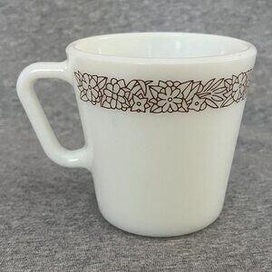 Pyrex Coffee Cup in the pattern of Woodland Brown